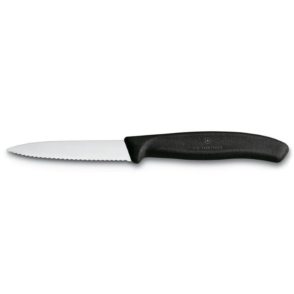 Swiss Classic Vegetable Knife Pointed Black 8 cm