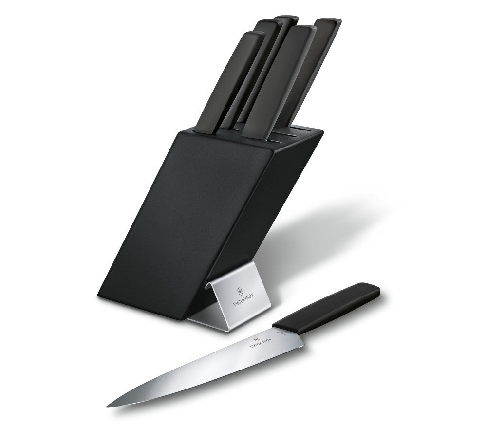 Swiss Modern Knife Box 6 Pieces Black Black