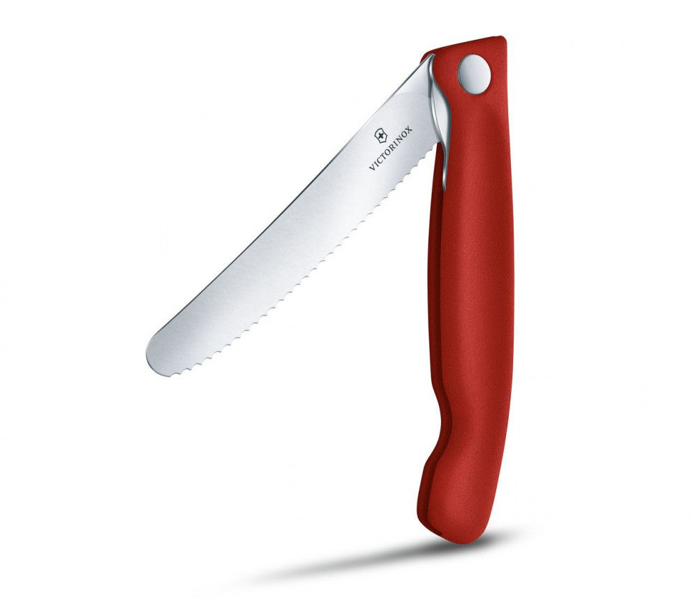 Swiss Classic Folding Knife Serrated Red