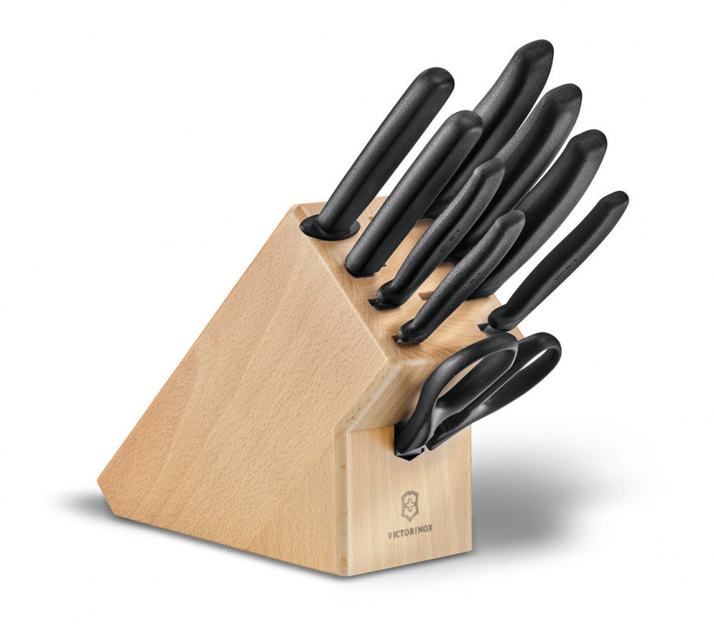 Swiss Classic Knife Block 9 Pieces Beech Wood