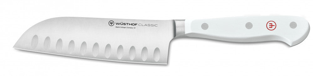 Classic White Santoku 14 cm Ribbed in Gift Box